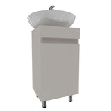 Mueble para Lavamanos Liam Niebla y Blanco 40x76cm Individual sin Lavamanos con Un Cajón y Una Puerta - MUEBLES PARA LAVAMANOS | Bylmo