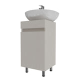 Mueble para Lavamanos Liam Niebla y Blanco 40x76cm Individual sin Lavamanos con Un Cajón y Una Puerta - MUEBLES PARA LAVAMANOS | Bylmo