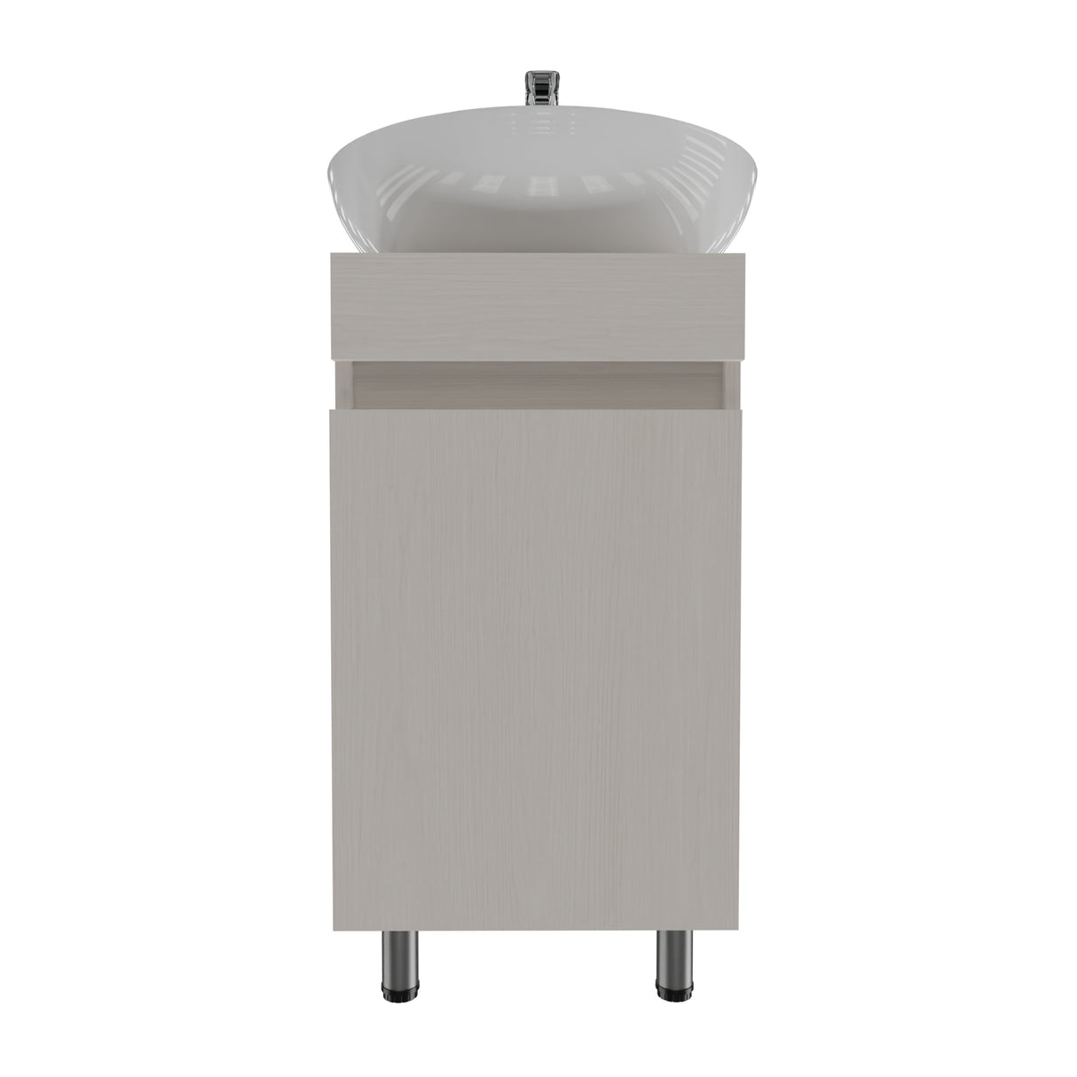 Mueble para Lavamanos Liam Niebla y Blanco 40x76cm Individual sin Lavamanos con Un Cajón y Una Puerta - MUEBLES PARA LAVAMANOS | Bylmo