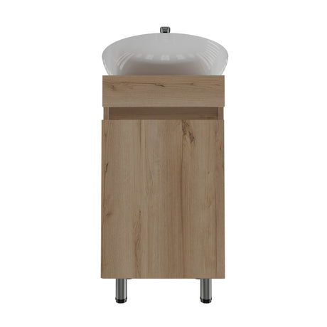 Mueble para Lavamanos Liam Duna y Blanco 40x76cm Individual sin Lavamanos con Un Cajón y Una Puerta - MUEBLES PARA LAVAMANOS | Bylmo