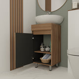 Mueble para Lavamanos Liam Gales y Negro 40x76cm Individual sin Lavamanos con Un Cajón y Una Puerta - MUEBLES PARA LAVAMANOS | Bylmo