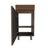 Mueble para Lavamanos Liam Gales y Negro 40x76cm Individual sin Lavamanos con Un Cajón y Una Puerta - MUEBLES PARA LAVAMANOS | Bylmo