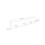 Perchero Blanco 22.5x4cm de Pared con Cuatro Ganchos - PERCHEROS | Bylmo