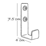 Perchero Gris 2x7.5cm de Pared con Un Gancho - PERCHEROS | Bylmo