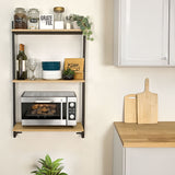 Estantería para Macetas Bruselas Madera Natural y Negro 62x100cm Escalera de Tres Niveles - BASES PARA MACETAS DE INTERIOR | Bylmo