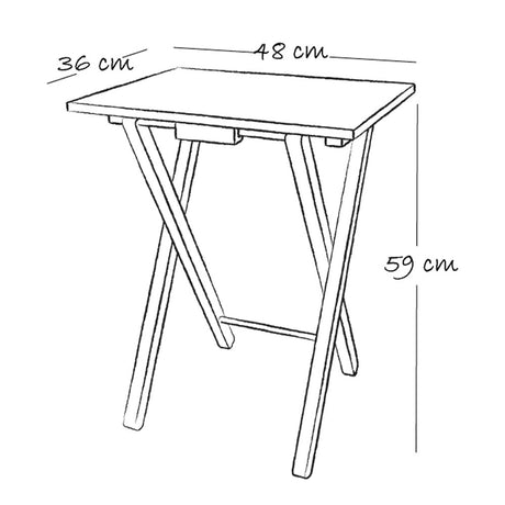 Mesa auxiliar Bellota 48x59cm Cuadrada Apilable y Plegable - MESAS AUXILIARES | Bylmo