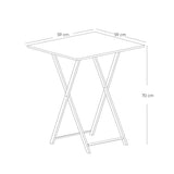Mesa auxiliar Negro 59x70cm Cuadrada Apilable y Plegable - MESAS AUXILIARES | Bylmo