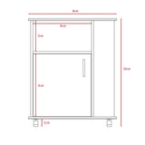 Mueble Microondas Blanco y Fresno 60x73.5cm Sin Cajones con Una Puerta - ALACENAS Y MUEBLES MICROONDAS | Bylmo
