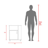 Mueble Microondas Blanco y Fresno 60x73.5cm Sin Cajones con Una Puerta - ALACENAS Y MUEBLES MICROONDAS | Bylmo
