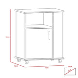 Mueble Microondas Blanco y Fresno 60x73.5cm Sin Cajones con Una Puerta - ALACENAS Y MUEBLES MICROONDAS | Bylmo