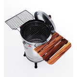 Barril Ahumador Premium Plateado 39x82cm Para 25 Libras con Termómetro y Control de Ventilación - BARRILES Y AHUMADORES | Bylmo