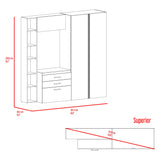 Closet Brunson Fresno y Wengue 207.4x200.2cm con Dos Cajones y Quince Compartimientos - CLOSETS | Bylmo