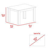 Mesa de Comedor Portofino Onix 120x75.6cm Cuadrado de Cuatro Puestos sin Sillas - COMEDORES | Bylmo