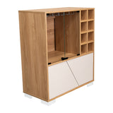 Bar Fraktal Fresno y Capri 78.8x94.9cm con Tres Compartimientos con Doce Portacopas y con Ocho Portabotellas - BARES | Bylmo