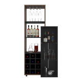 Bar Ozzy Wengue y Capri 80.9x175cm con Siete Compartimientos con Doce Portacopas y con Ocho Portabotellas - BARES | Bylmo