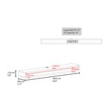Rack de TV Luft Wengue 180x15cm Flotante para TV Hasta 75" Pulgadas con Un Compartimiento - MUEBLES DE TV | Bylmo