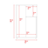 Mesa Auxiliar Everett Blanco 39.8x63.4cm Rectangular con un Compartimiento - MESAS AUXILIARES | Bylmo