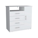 Cómoda Peru Blanco 91x88.6cm con Cuatro Cajones - CAJONERAS Y COMODAS | Bylmo