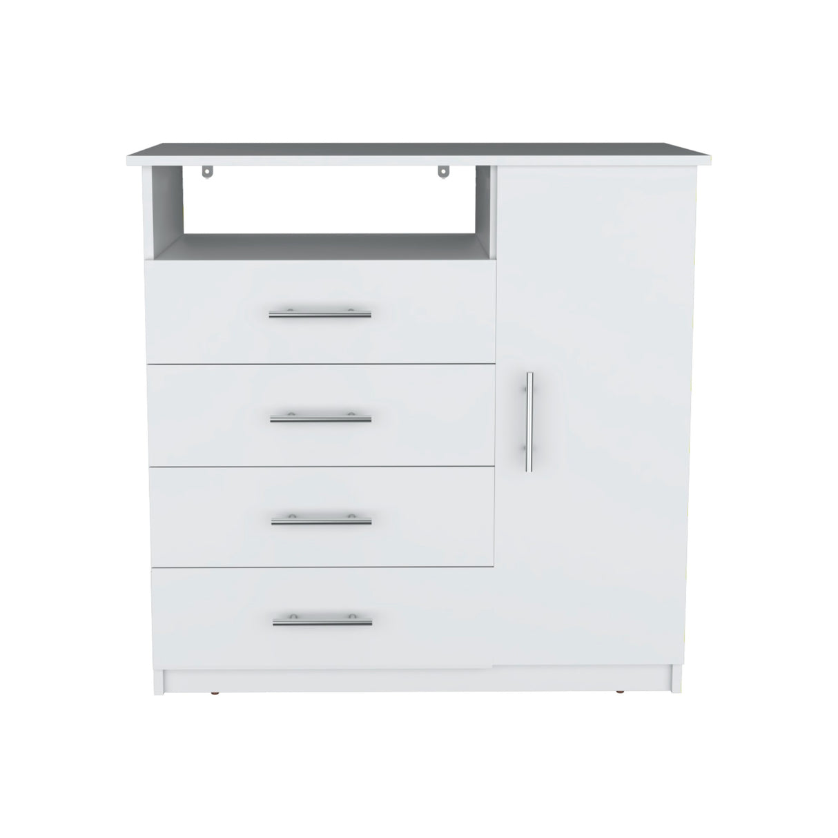 Cómoda Peru Blanco 91x88.6cm con Cuatro Cajones - CAJONERAS Y COMODAS | Bylmo