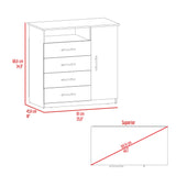 Cómoda Peru Blanco 91x88.6cm con Cuatro Cajones - CAJONERAS Y COMODAS | Bylmo
