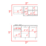 Cocina Preston Wengue Fresno 150x60cm con Mesón de Acero Inoxidable Lado Derecho y con Estufa - COCINAS | Bylmo