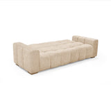 Sofá Cama Miami Beige 228x78cm de Tres Puestos Reclinable y con Apoya Brazos - SOFAS Y POLTRONAS | Bylmo
