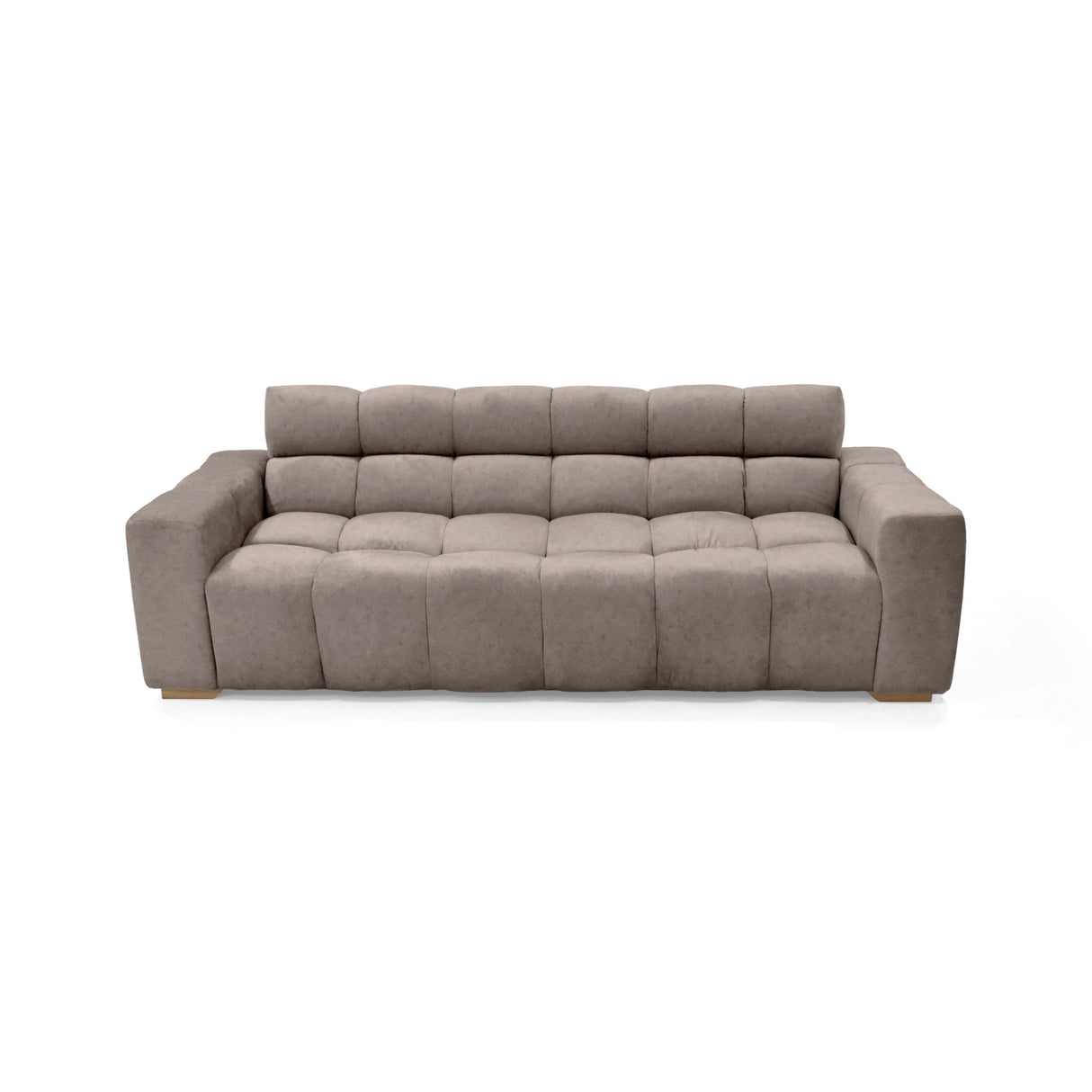 Sofá Cama Miami Taupe 228x78cm de Tres Puestos Reclinable y con Apoya Brazos