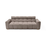 Sofá Cama Miami Taupe 228x78cm de Tres Puestos Reclinable y con Apoya Brazos