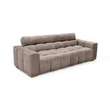 Sofá Cama Miami Taupe 228x78cm de Tres Puestos Reclinable y con Apoya Brazos