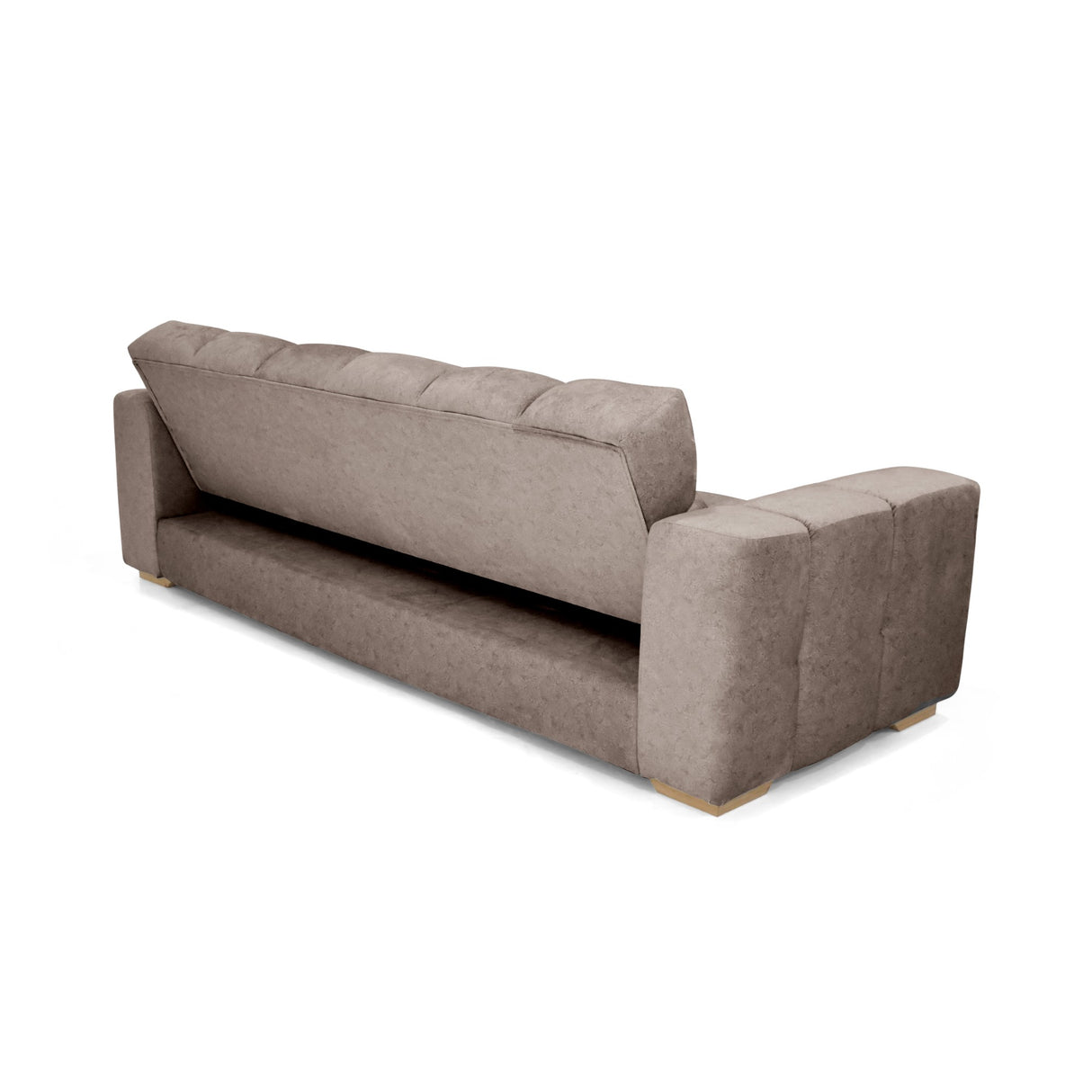 Sofá Cama Miami Taupe 228x78cm de Tres Puestos Reclinable y con Apoya Brazos