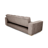 Sofá Cama Miami Taupe 228x78cm de Tres Puestos Reclinable y con Apoya Brazos