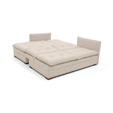 Sofá en L Napoles Trigo 166x80cm de Tres Puestos Reclinable con Almacenamiento Lado Derecho y con Apoya Brazos - SOFAS Y POLTRONAS | Bylmo