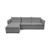 Sofá en L Napoles Gris 166x80cm de Tres Puestos Reclinable con Almacenamiento Lado Derecho y con Apoya Brazos - SOFAS Y POLTRONAS | Bylmo