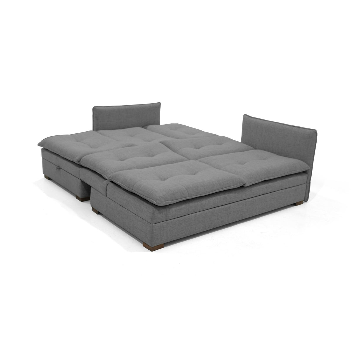 Sofá en L Napoles Gris 166x80cm de Tres Puestos Reclinable con Almacenamiento Lado Derecho y con Apoya Brazos - SOFAS Y POLTRONAS | Bylmo