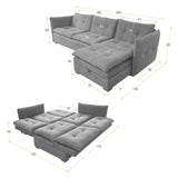 Sofá en L Napoles Trigo 166x80cm de Tres Puestos Reclinable con Almacenamiento Lado Izquierdo y con Apoya Brazos - SOFAS Y POLTRONAS | Bylmo