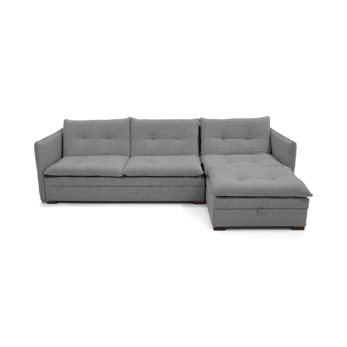 Sofá en L Napoles Gris 166x80cm de Tres Puestos Reclinable con Almacenamiento Lado Izquierdo y con Apoya Brazos - SOFAS Y POLTRONAS | Bylmo