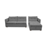 Sofá en L Napoles Gris 166x80cm de Tres Puestos Reclinable con Almacenamiento Lado Izquierdo y con Apoya Brazos - SOFAS Y POLTRONAS | Bylmo