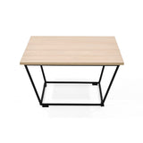 Mesa de Centro Leeds Oasis y Negro Metálico 60x35.5cm Cuadrado con Patas - MESAS DE CENTRO | Bylmo