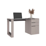 Escritorio Office 13 Gris Positano 142x75.7cm Con Dos Cajones - ESCRITORIOS | Bylmo