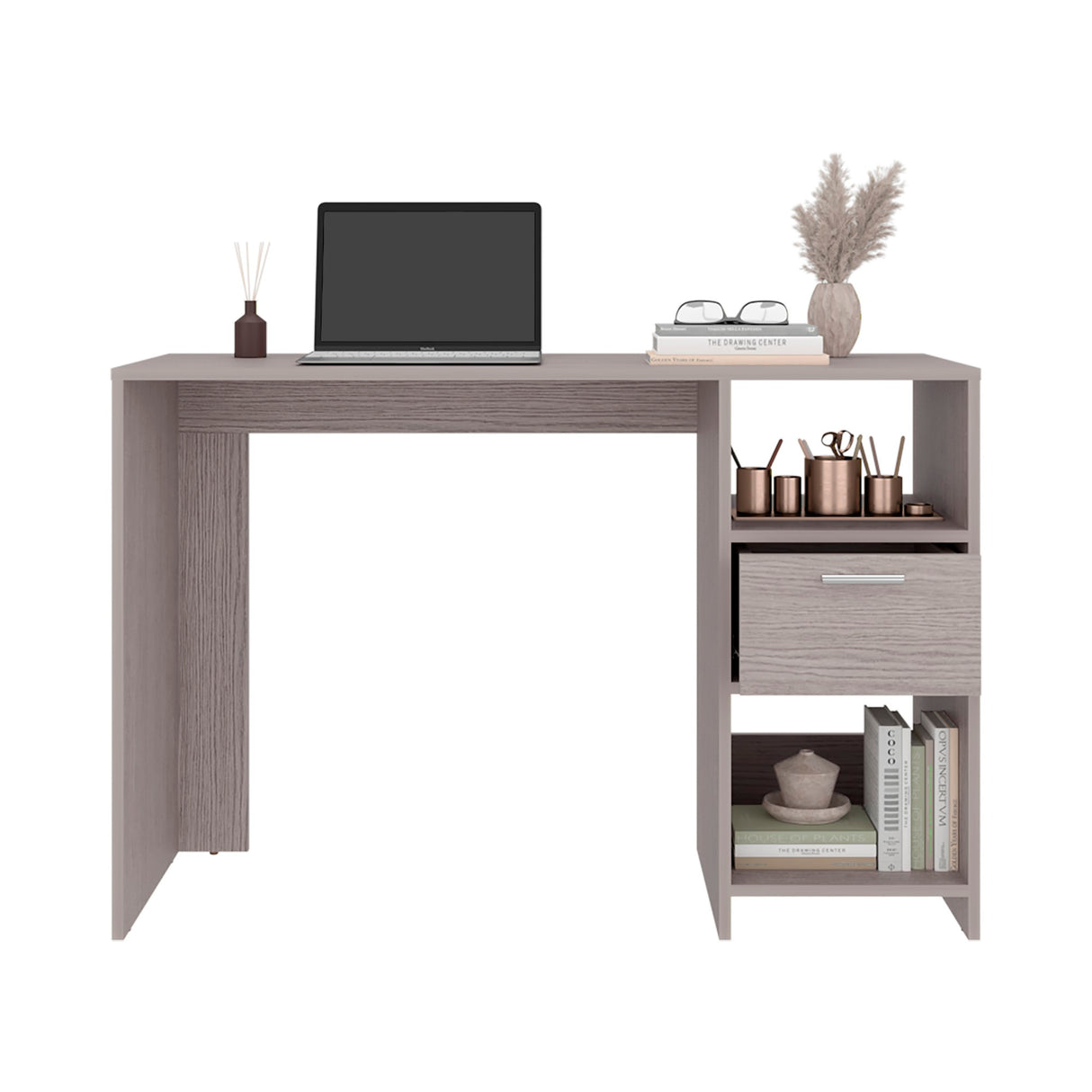 Escritorio Omma Gris Positano 110x73cm Con Un Cajón - ESCRITORIOS | Bylmo