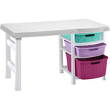 Escritorio Infantil Rimax Glam Blanco 88x50cm con Tres Cajones