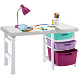 Escritorio Infantil Rimax Glam Blanco 88x50cm con Tres Cajones