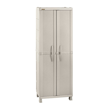Armario para Ropa Rimax Rattan Taupe 65x189cm con Cinco Compartimientos y con Cuatro Entrepaños