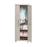 Armario para Ropa Rimax Rattan Taupe 65x189cm con Tres Compartimientos y con Dos Entrepaños - CLOSETS | Bylmo