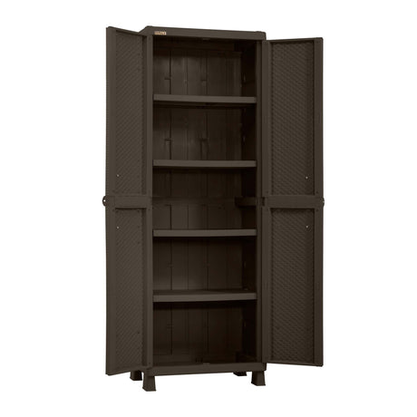 Armario para Ropa Rimax Rattan Wengue 65x189cm con Cinco Compartimientos y con Cuatro Entrepaños
