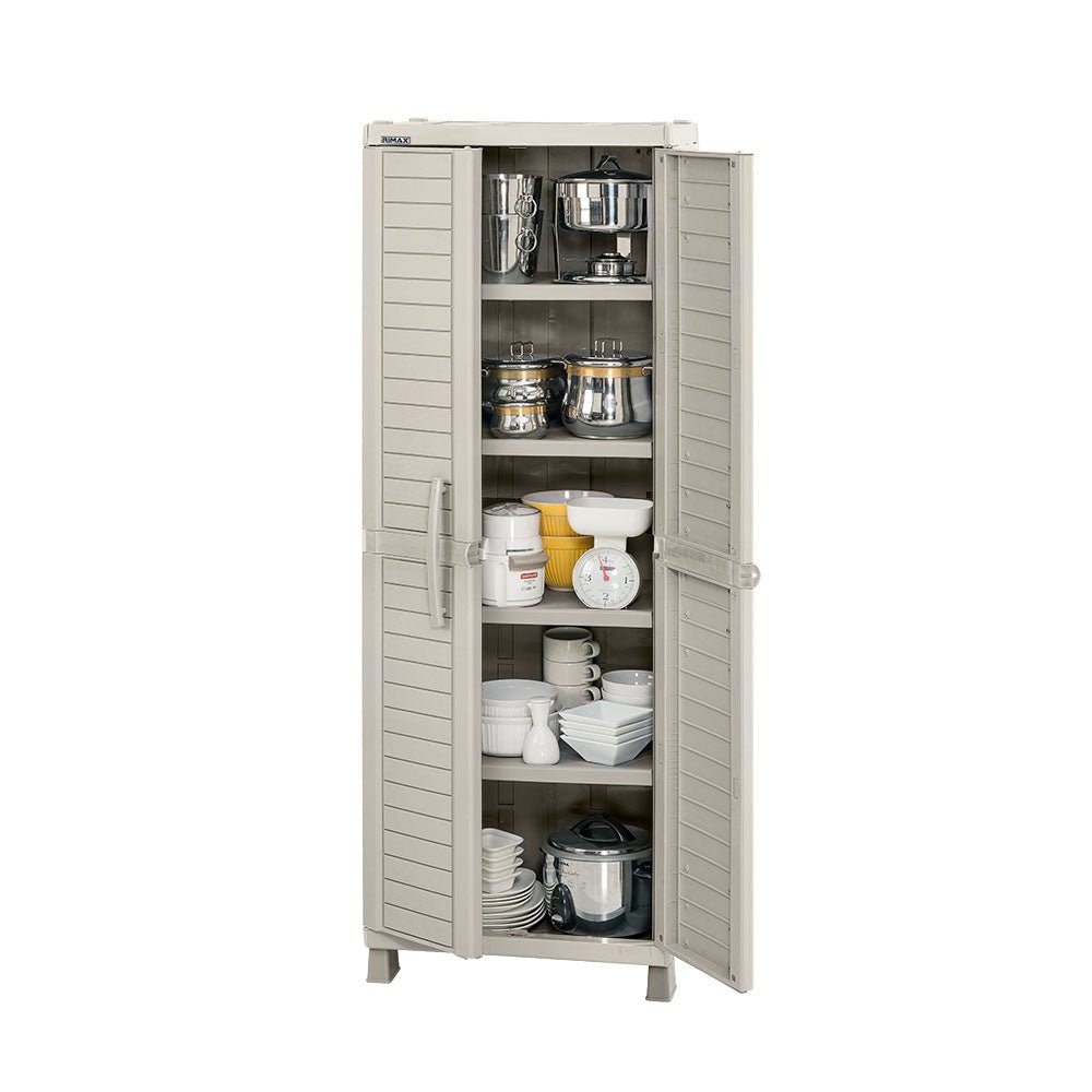 Armario para Ropa Rimax Barú Taupe 65x189cm con Cinco Compartimientos y con Cuatro Entrepaños