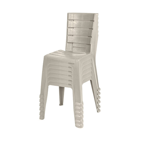 Silla Rimax Barú Taupe 46.9x81.6cm con Espaldor y sin Apoya Brazos - SILLAS Y BUTACOS | Bylmo