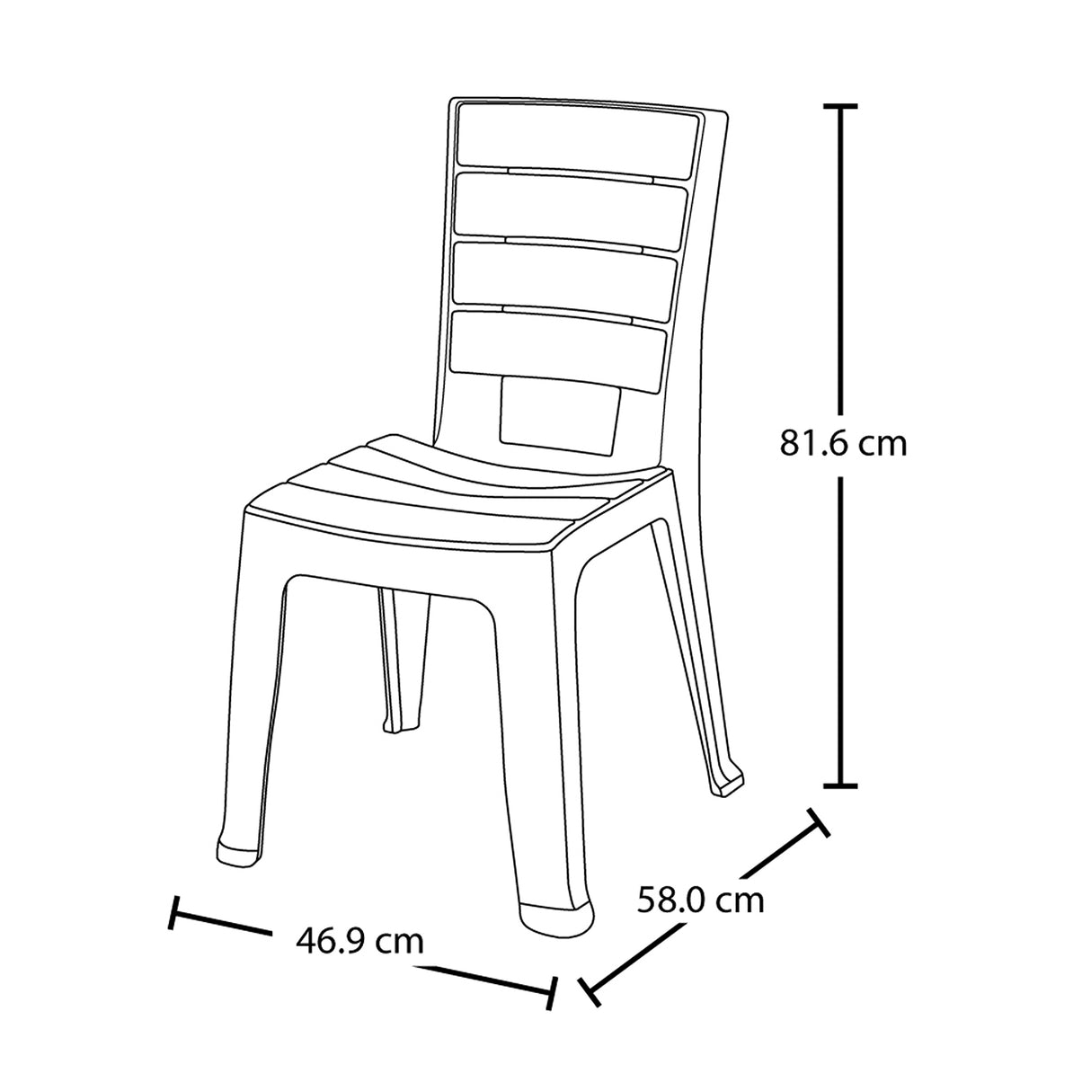 Silla Rimax Barú Moca 46.9x81.6cm con Espaldor y sin Apoya Brazos - SILLAS Y BUTACOS | Bylmo