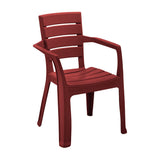 Silla Rimax Barú Rojo Merlot 59x82.5cm con Espaldor y con Apoya Brazos - SILLAS Y BUTACOS | Bylmo