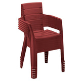 Silla Rimax Barú Rojo Merlot 59x82.5cm con Espaldor y con Apoya Brazos - SILLAS Y BUTACOS | Bylmo